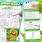 24 Pack 216 Piece Pre Drawn Canvas to Paint for Kid Adult 6 x 6 Inch Stretched Coloring Painting Canvas Panels with Design Easel and Brushes for Party Supplies Beginner Favor(Animals)